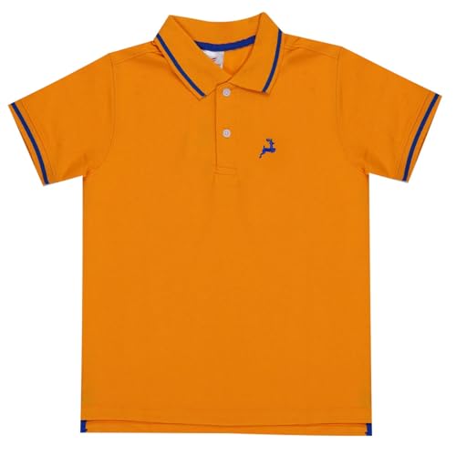 Image of Cloth Theory Boys Cotton Polo T-Shirt for Kids Regular Fit Half Sleeve Casual Summer Polo Neck T-Shirt