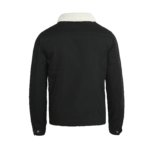 Men's Winter Jacket - Sherpa & Quilted Lining Options, Warm Military Trucker Coat2