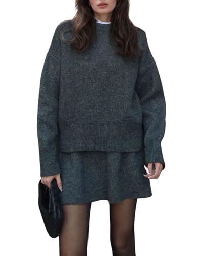 CHARTOU Women Sweater Skirt Sets 2 Pieces Outfits...