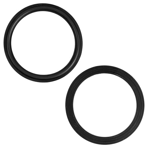 Profildichtung und Flachdichtung Set, 2 Stück, für 3 1/2 Zoll Garnituren, kompatibel mit BLANCO, FRANKE, VIEGA, IKEA, uvm., Dichtungssatz Küchenspüle, Lippendichtung Ventilablauf Spülbecken Abfluss