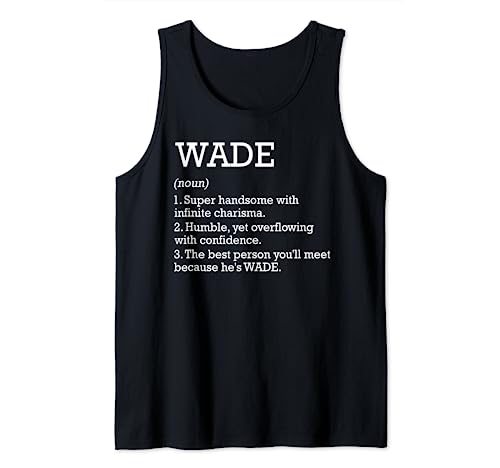 Herren Wade Definition Personalisierter Name Wade Lustige Geburtstag Tank Top