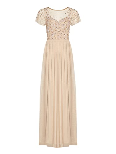 Image of Adrianna Papell Women's 3D Beaded Point D'esprit Gown