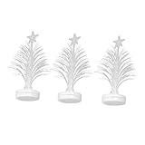 ukcoco 3 pz lampada a fibre ottiche dell'albero di natale albero di natale da tavolo ornamenti della lampada dell'albero di natale lampada da scrivania lampada scrivania arredamento mini