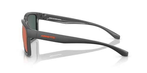 ARNETTE Man Sunglasses Medioum Grey Top Matte/Shiny Frame, Grey Mirror Orange/Yellow Lenses, 57MM3
