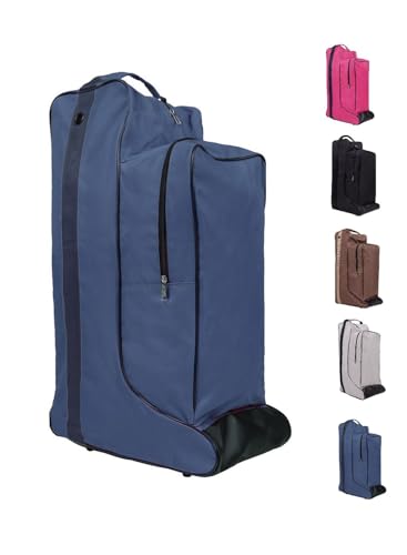 netproshop Wasserabweisende Stiefel- und Helmtasche ca. 60 x 40 x 22 cm für den Reitsport, Farbe:Blau