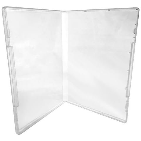 (10) CheckOutStore Plastic Storage Cases for Rubber Stamps, 1/2" (14mm) inch Spine Size (Clear) Cover