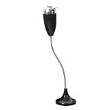 Frjjthchy Creative Curvable Floor Standing Ashtray with Windproof Lid Cigar Ashtray (Black)