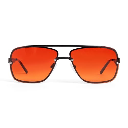TrueDark Twilights Sunset Aviator Blue Light Blocking Glasses - P...