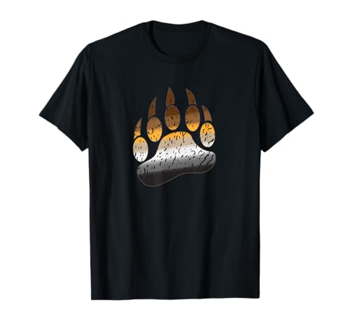 Gay bear paw pride distressed t-shirt