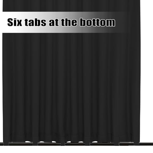 Easy-Going Outdoor Curtains Waterproof Windproof Weatherproof Curtain for Patio, Cabana, Porch, Pergola and Gazebo, Grommet Top and Tab Bottom Drape, 1 Panel, 150x84 inch, Black