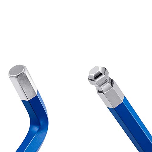 Lichamp 18-Piece Long Allen Wrenches Sets, Metric And Standard Allen Key Set Hex Key With Ball End, Sae 1/16 To 3/8 Inch, Metric 1.5 To 10 Mm #TOP6