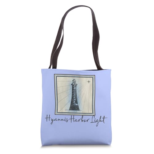 Hyannis Harbor Lighthouse Cape Cod Nautical Coastal History Tote Bag