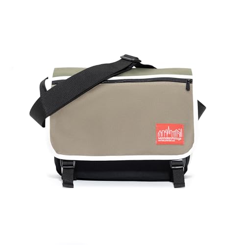 Manhattan Portage Europa Messenger Bag (Medium) Expandable With Laptop Sleeve Water Resistant Luggage Attachment 1000D Cordura For Work College Travel (Army Duck)2