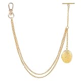 PH PandaHall 24cm Chaîne de Montre de Poche Or, Chaîne de Montre Dorée Chaîne de Gilet...