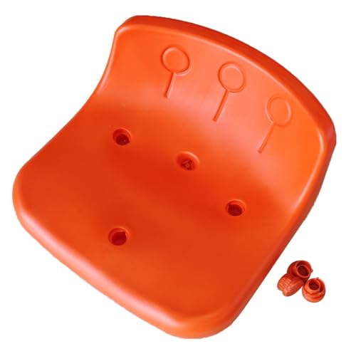 WPWSDWMX Low-Back Grandstand Chairs, Stadium Seat Cushion, HDPEHollow Blow-Molded Canteen Seats, for Stadiums Auditoriums Clubs(Orange)