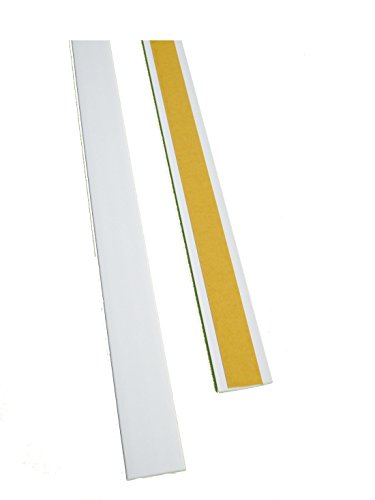 Preisvergleich Produktbild BawiTec PVC-Kunststoffleiste Abdeckleiste selbstklebend 40mm 300cm weiß Kunststoff