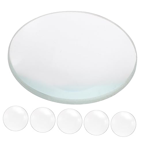 BESPORTBLE 5pcs Double Convex Magnifying Lens 50mm Diameter 100mm Focal Length for Class Experiment Science Lab
