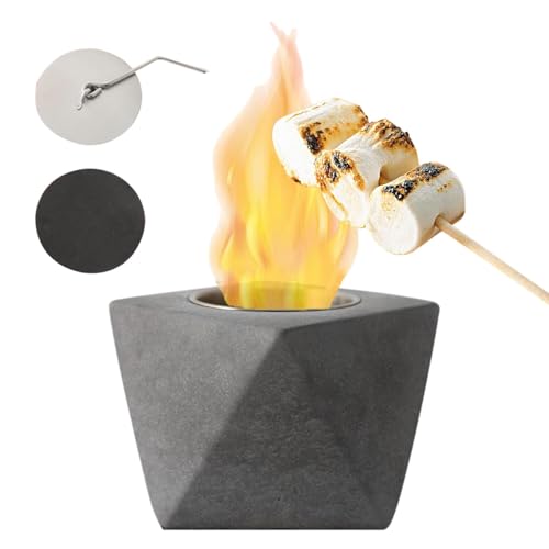 Pozzo del fuoco da tavolo, da tavolo | Pozzo del fuoco interno ed esterno | Bracieri in cemento in acciaio inossidabile per esterni, piccoli bracieri portatili per bruciare legna da ardere, per