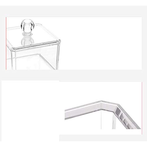 Coffret Maquillage,Boîte De Rangement Transparente Pour Coton Tiges
