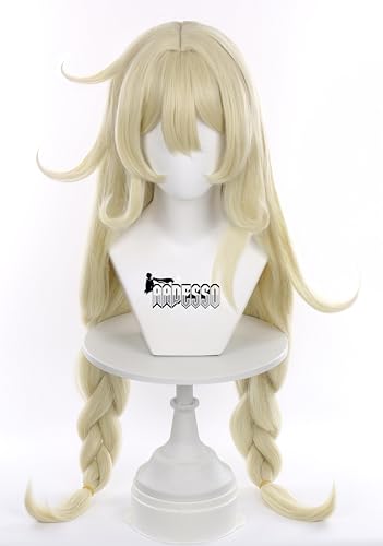 Image of Alice 90 cm / 35 in wig Suitable for game genshin Alice plait Synthetic hair with wig cap