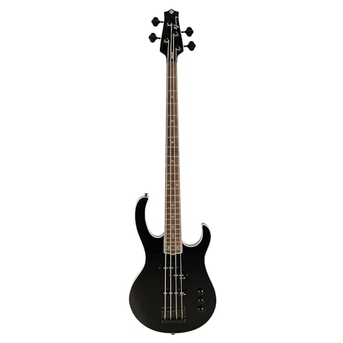 H. Jimenez 4 String Glossy Black Bass Guitar With Deluxe Padded Gig Bag (LBS4-BK)