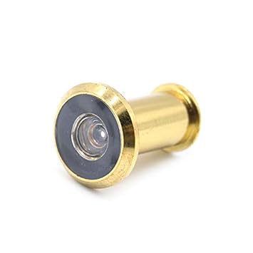 uptodateproducts Adjustable 180 Degree Wide Angle Door Viewer Brass Scope Door Viewer for Home Security Furniture Door Hardware