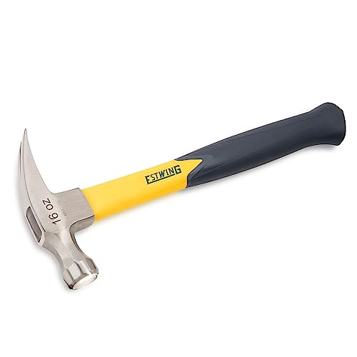 Estwing - Estemrf16S Sure Strike Hammer - 16 Oz Straight Rip Claw With Fiberglass Handle & No-Slip Cushion Grip - Mrf16S #TOP1