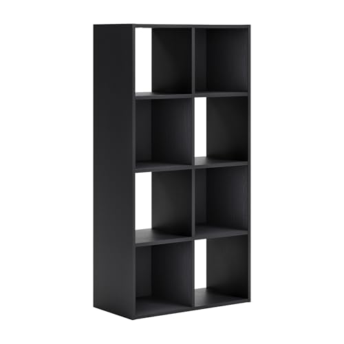 Signature Design by Ashley Langdrew 8 Cube Storage Organizer or Bookcase, Black