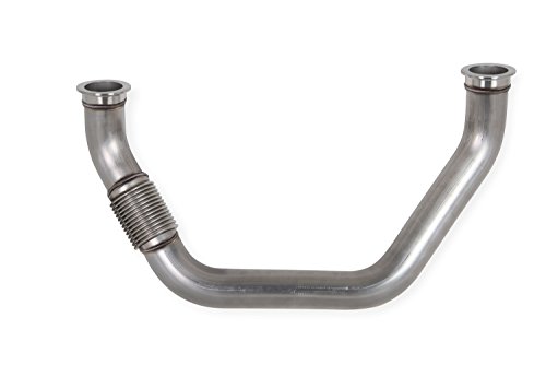 Turbo Cross Over Tube Fits with LS Engine Swaps with TH350/TH400/Power glide Trans Inclusive Flex Joint/V Band Flanges 304 Stainless Steel Turbo Cross Over Tube