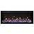 Amantii Symmetry Extra Tall Built-In Electric Fireplace with Black Steel Surround and ICE Media (SYM-74-XT-Fi-109-Diamond), 74-Inches