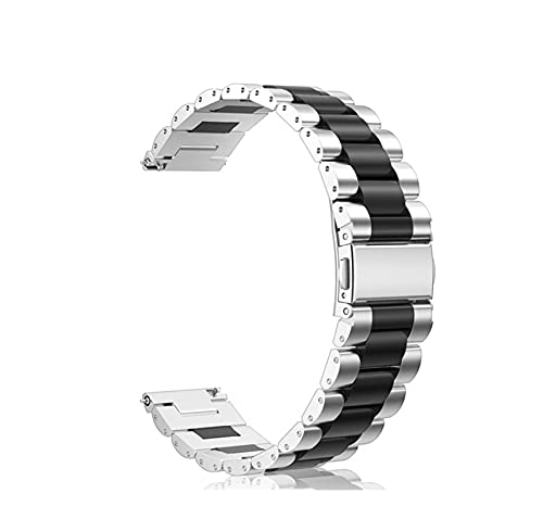 Correa de acero inoxidable de 22 mm para reloj inteligente con acabado pulido elegante