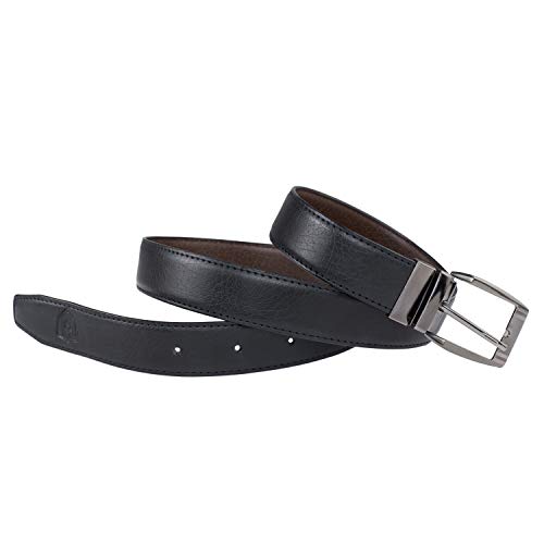 Image of Keviv PU-Leather Formal, Casual & Reversible Belts For Men (Black /Brown) (GB-)