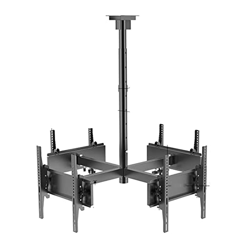 SQMGFA Soporte de TV Universal, Soporte de TV de Mesa, Base de TV de Mesa con Base de Vidrio Templado Negro y Soporte de Altura Ajustable, se Adapta a la decoración de Pantallas LED de 37