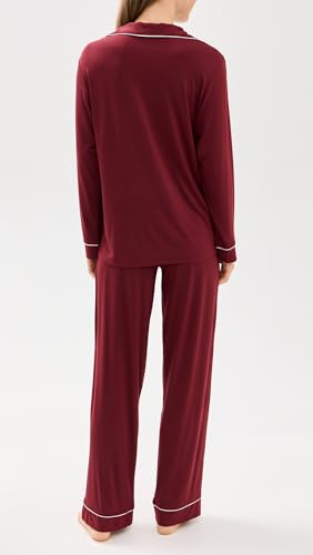 Image of Eberjey Gisele Classic Women's Pajama Set | Long Sleeve Shirt + Long Pants