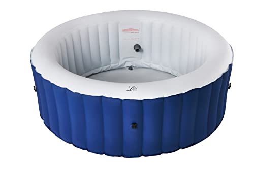 Mspa Round Inflatable Spa Hot Tub with AirJet Massage UVC Sanitization Technology, ANTI-ICING...