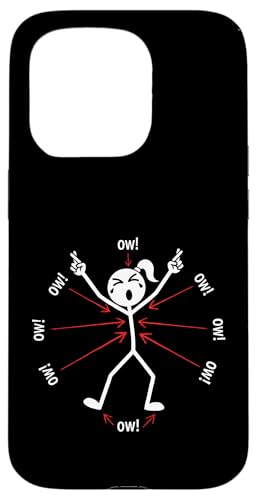 Ow Ow Ow Ow Stickman Figure Humorous Chronic Pain Awareness �X�}�z�P�[�X iPhone 15 Pro �p