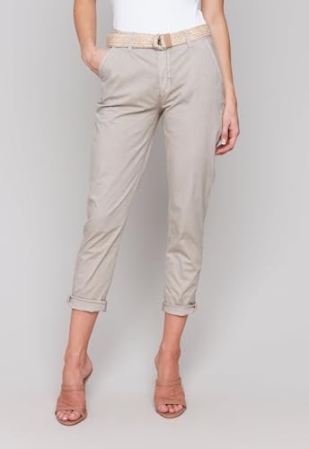 Slim Fit Pants with Belt Style 56252