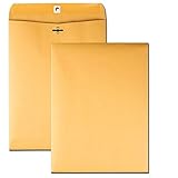 9 x 12 Clasp Envelopes, Brown Kraft Catalog With Clasp Closure & Gummed Seal, 28lb Heavyweight Paper...