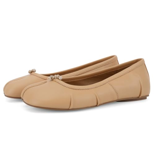 Image of VBDB Tabi Ballet Flats for Women Dressy Casual Shoes Split Toe Wide Flats Light Weight Japanese Shoes