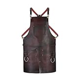 Tanner london Split Leg Leather Apron, 2 Pockets...