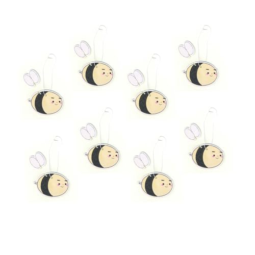 Image of Generic A&D Hanging Air Freshener for Car, Home, Office, Bathroom | 8 Pack | Multiple Designs & Scents (Bikini Tree|Heart|Fish|Bee|Waterdrop|Sock|Golf Ball|Bikini Butterfly) (Bee (Lavender))