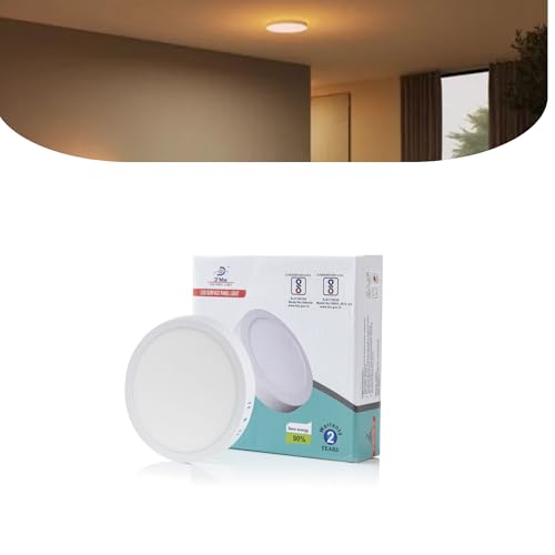 Image of D'Mak 8 Watt Round LED Surface Panel Light Warm White (Pack of 1)