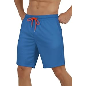 9 Inch Men Swim Trunks with Mesh Lining Quick Dry Breathable Pockets for Summer Beach Cruise Water Park Gym Running Small Solid Army Green