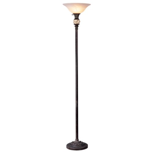 Ok Lighting Ok-4161Ftr 71-Inch H Antique Black Floor Lamp