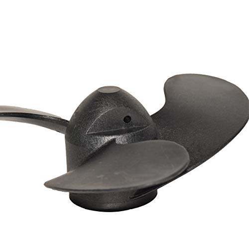 Renxinu Black High Strength Nylon Propeller, High Performance Propeller for Tohatsu Nissan 2.5/3.5HP Mercury Outboard, 3-Vanes