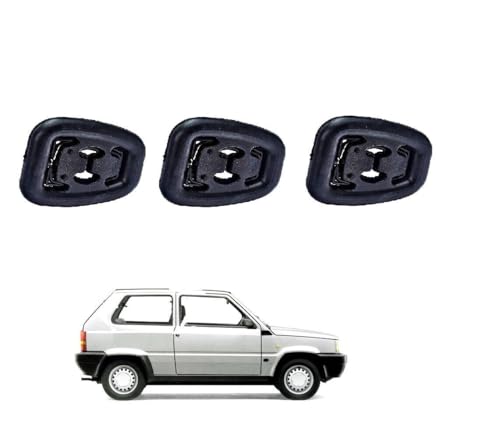 Kit 3 Supporti Terminale Marmitta Gommino per Fiat Panda 141 e Lancia Y10