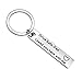 HIUYOO Porte Clé Couple Assiette Longue Gravé 'Drive Safe,Dad Mom I Need You Here with Me Porte Clefs Acier Inoxydable Argent