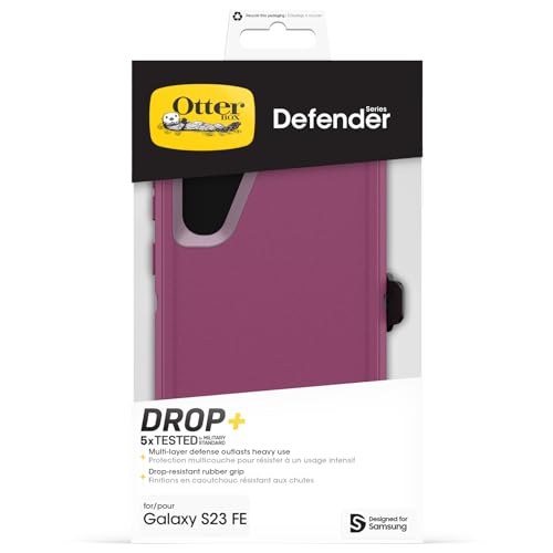 Coque rigide Galaxy S23 FE durable Defender OtterBox rose etui - 7