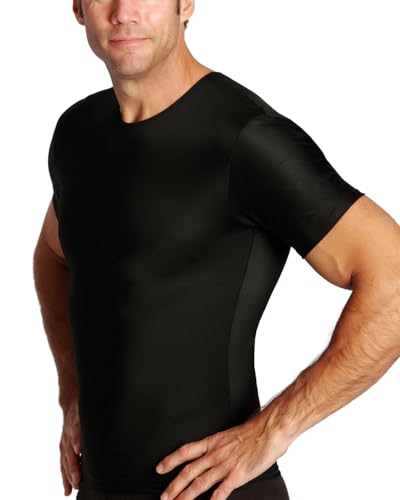 Insta Slim Made in USA Compression Crew-Neck Shapewear Undershirt for Men. Tummy Control Slimming Body-Shaper & Back Support2