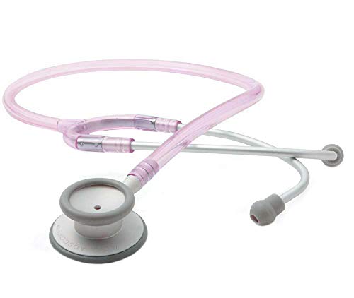ADC Adscope Lite 609 Ultra Lightweight Clinician Stethoscope, 31 inch Length, Rose Quartz